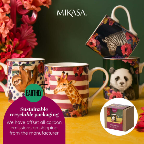 Mikasa Wild At Heart Fine China 280ml Mug Zebra
