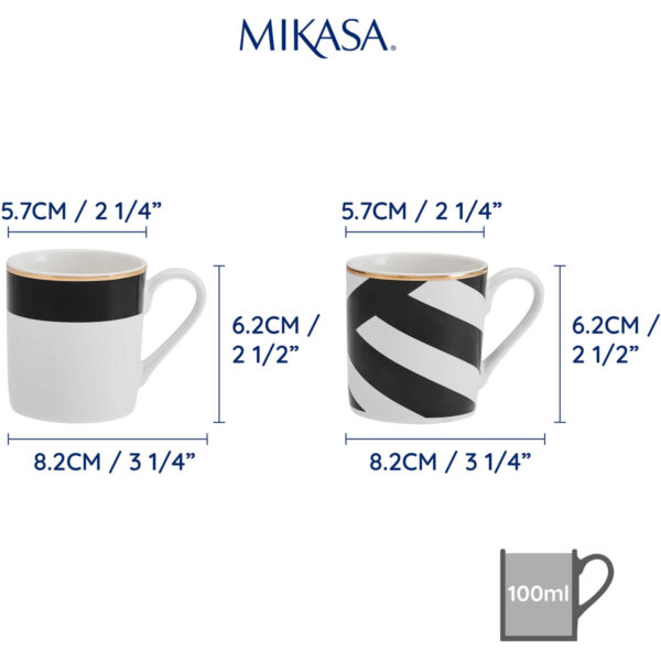 Kruus portselan 380ml 4tk 'lux deco' Mikasa