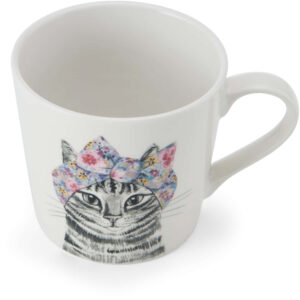 Mikasa x Tipperleyhill 380ml Fine China Mug Cat