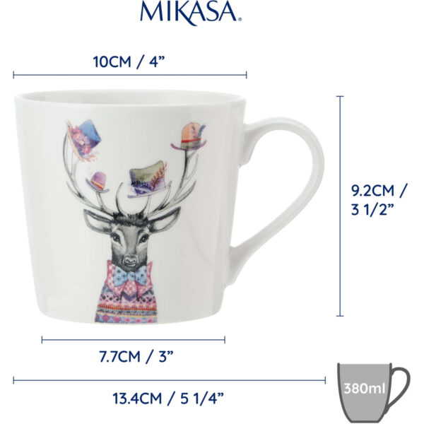 Mikasa x Tipperleyhill 380ml Fine China Mug Stag