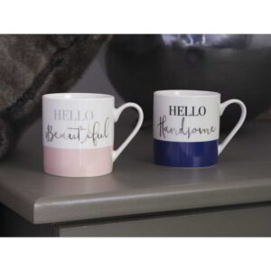 Ava & I Set of 2 Can Mugs His and Hers 295ml