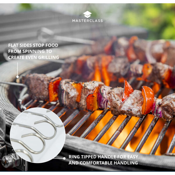 MasterClass Barbecue Flat Sided 40cm Skewers