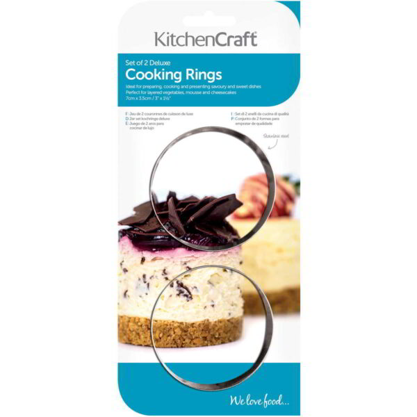 KitchenCraft Stainless Steel Cooking/Rosti Rings 7cm