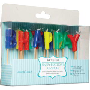 KitchenCraft Sweetly Does It Happy Birthday Cake Candles