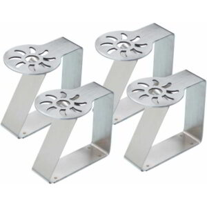 KitchenCraft Stainless Steel Table Cloth Clips - Sun Pattern Set of Four