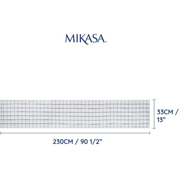 Laudlina puuvill/lina 230x33cm 'mix check' Mikasa