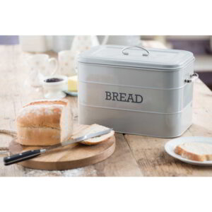 KitchenCraft Living Nostalgia Bread Bin 34x21.5x25cm French Grey