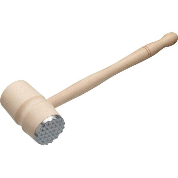 KitchenCraft Beech Wood Meat Hammer with Metal End