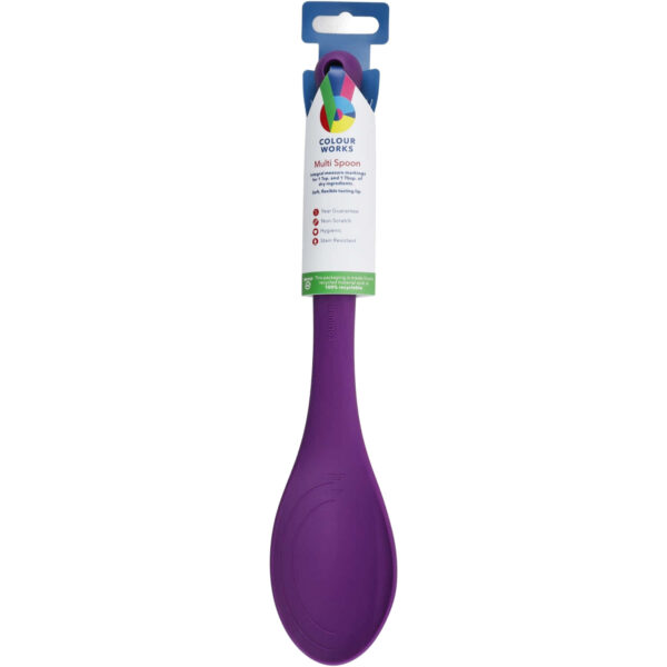 Colourworks Brights 28cm Silicone Multi Spoon Plum