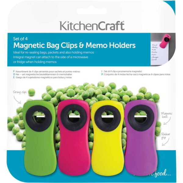 Magnetid värvilised 4tk clips KitchenCraft