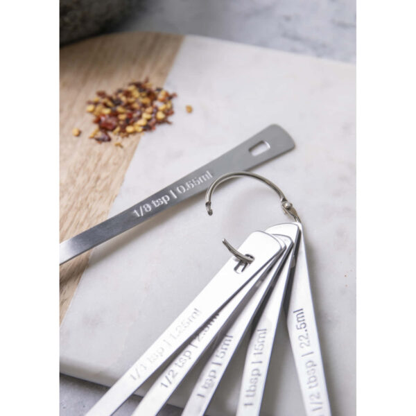 MasterClass Stainless Steel Measuring Spoon Set 6 Pieces