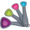 Colourworks Four Piece Collapsible Measuring Spoon Set