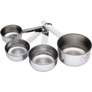 KitchenCraft Stainless Steel Four Piece Measuring Cup Set