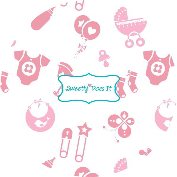 Sweetly Does It 7cm Baby Girl Patterned Paper Cake Cases Pack of 60