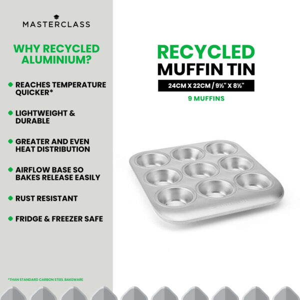 Muffinivorm taaskasutatud alumiinium 24x22cm Recycled MasterClass