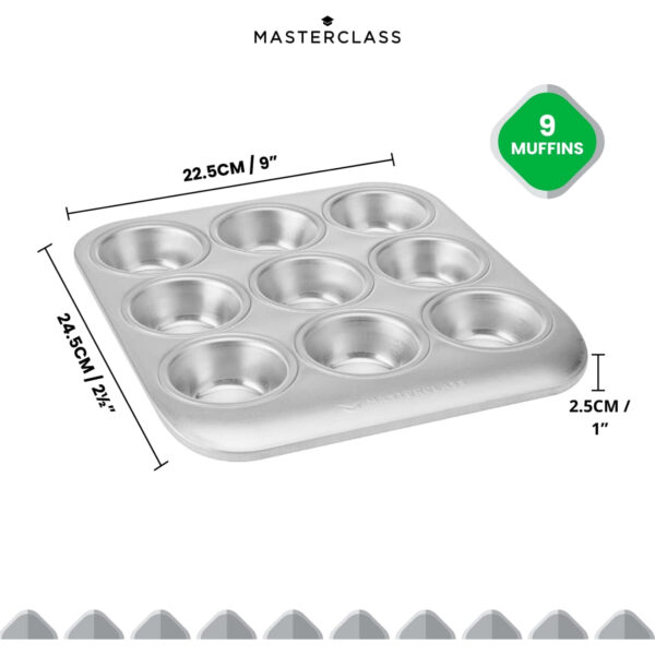 MasterClass Recycled Aluminium Nine Hole Muffin Tin