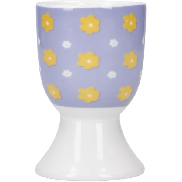 KitchenCraft Porcelain Set of Four Egg Cups Bright spots design