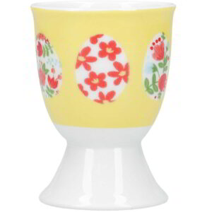 KitchenCraft Porcelain Egg Cup Eggs Design