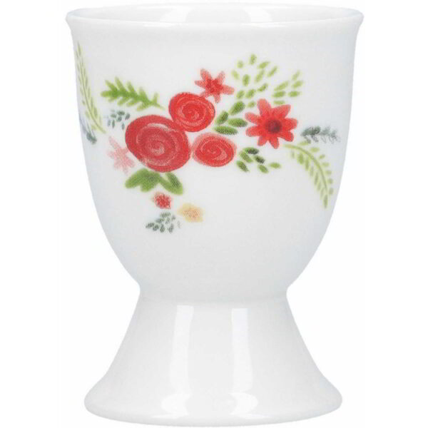 KitchenCraft Porcelain Egg Cup Flowers Design