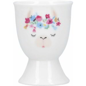 KitchenCraft Porcelain Egg Cup Llama Design