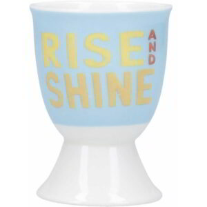 KitchenCraft Porcelain Egg Cup Rise & Shine Design