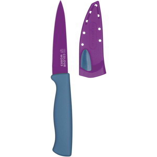 Colourworks Brights 9.5cm Multi-Purpose Edgekeeper Paring Knife Plum