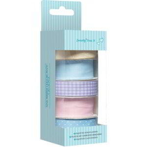 KitchenCraft Sweetly Does It Cake Decorating Ribbon Pastel Colours Five 2 Metre Rolls