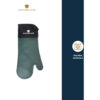 MasterClass Seamless Silicone Single Oven Glove with Cotton Sleeve Hunter Green