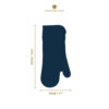 MasterClass Seamless Silicone Single Oven Glove with Cotton Sleeve Hunter Green