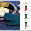 MasterClass Seamless Silicone Single Oven Glove with Cotton Sleeve Hunter Green