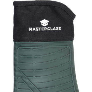 MasterClass Seamless Silicone Single Oven Glove with Cotton Sleeve Hunter Green