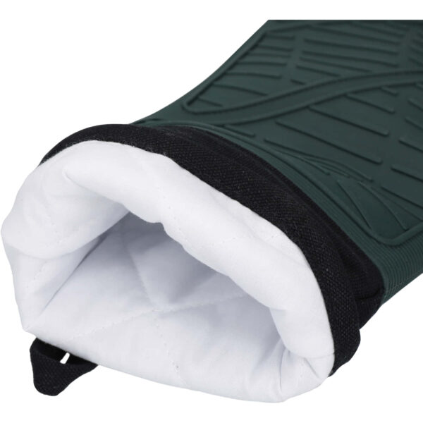 MasterClass Seamless Silicone Single Oven Glove with Cotton Sleeve Hunter Green