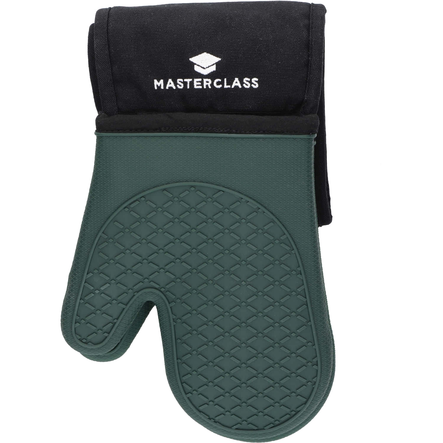 MasterClass Seamless Silicone Double Oven Gloves Hunter Green