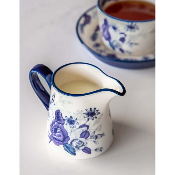 London Pottery Ceramic Blue Rose 250ml Creamer