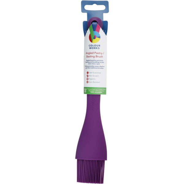 Colourworks Brights 25cm Silicone Pastry  Basting Brush Plum