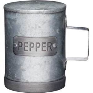 KitchenCraft Industrial Kitchen Galvanised Steel Pepper Shaker 10cm