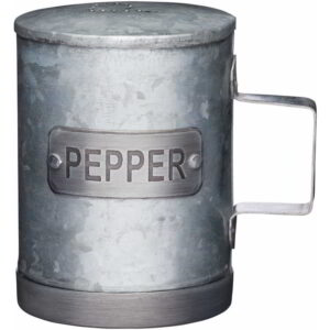 KitchenCraft Industrial Kitchen Galvanised Steel Pepper Shaker 10cm