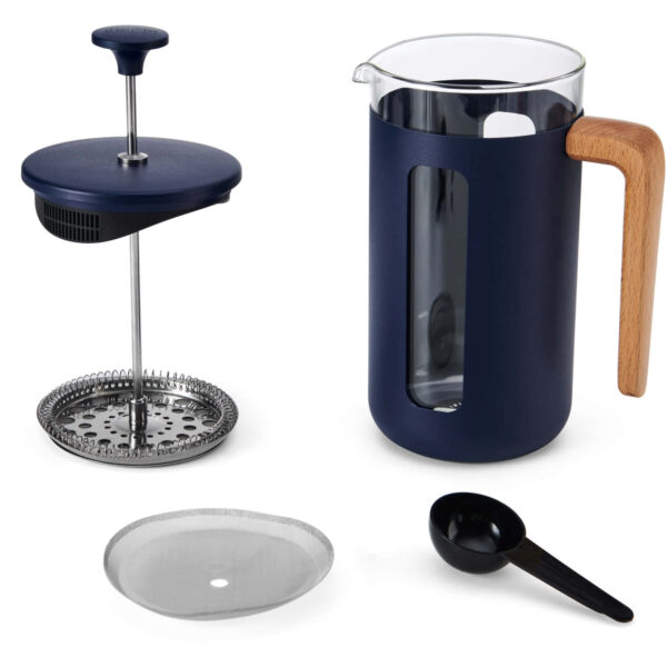 La Cafetière Pisa Stainless Steel Cafetière Eight Cup Navy