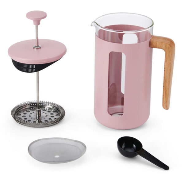 La Cafetière Pisa Stainless Steel Cafetière Eight Cup Pink