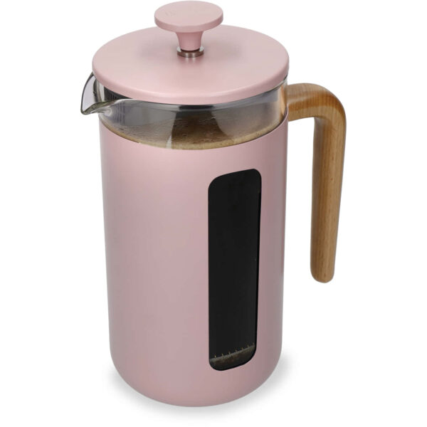 La Cafetière Pisa Stainless Steel Cafetière Eight Cup Pink