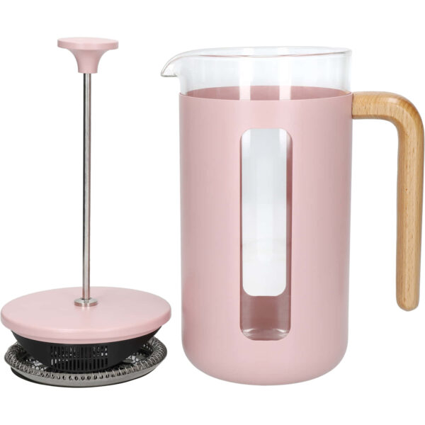 La Cafetière Pisa Stainless Steel Cafetière Eight Cup Pink