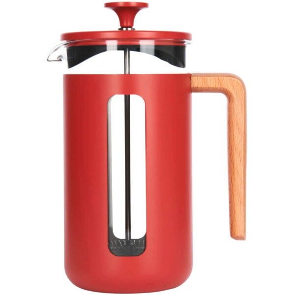 La Cafetière Pisa Stainless Steel Cafetière Eight Cup Red