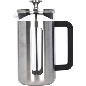La Cafetière Pisa Brushed Stainless Steel Cafetière Eight Cup Silver