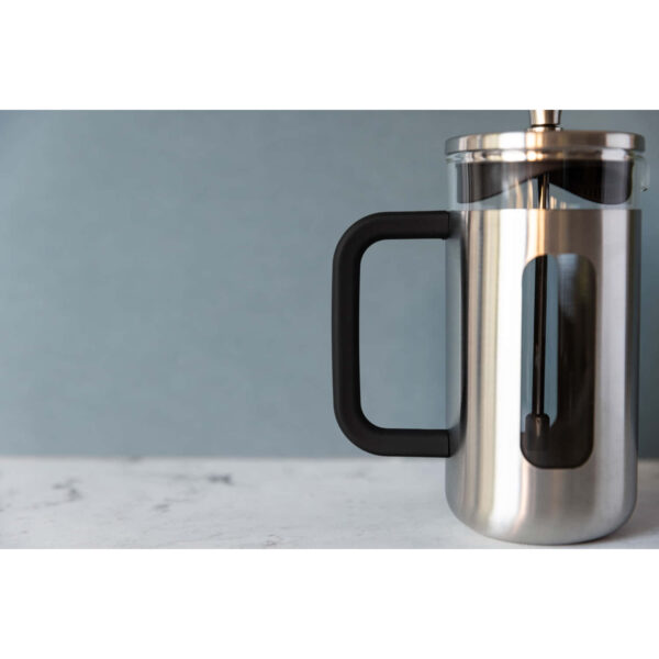 La Cafetière Pisa Brushed Stainless Steel Cafetière Three Cup Silver