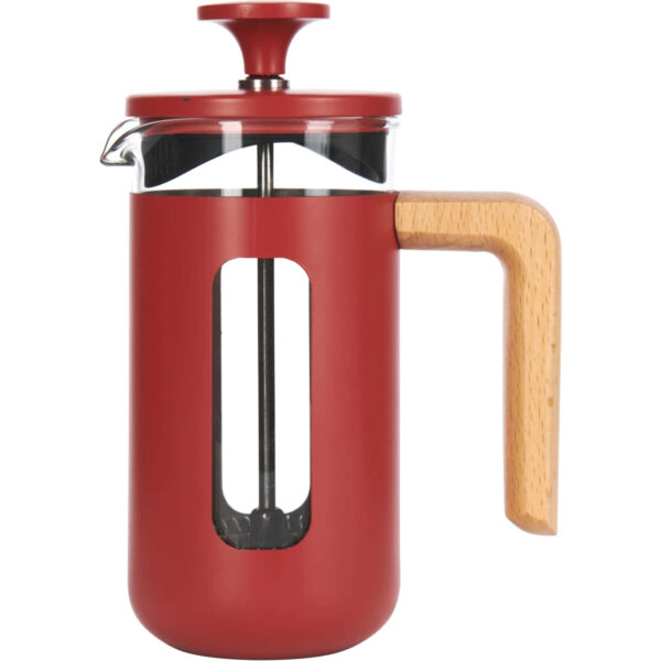 La Cafetière Pisa Stainless Steel Cafetière Three Cup Red