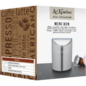 KitchenCraft Le'Xpress Stainless Steel Counter Top Mini Bin 300ml
