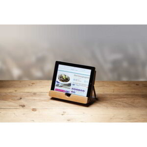 KitchenCraft Natural Elements Eco-Friendly Acacia Wood Cookbook Stand/Tablet Stand 24x18x6cm