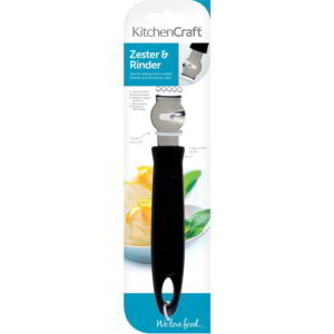KitchenCraft Black Handled Stainless Steel Canelle Bladed Zester