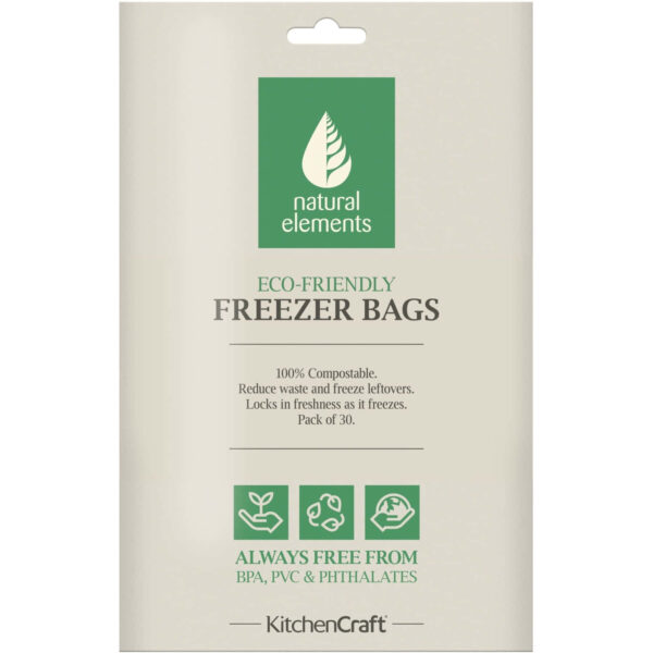KitchenCraft Natural Elements Eco-Friendly Food and Freezer Bags Pack of Thirty
