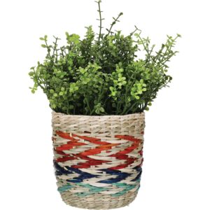 KitchenCraft Seagrass Rainbow Planter. 11cm x 11cm x 11cm